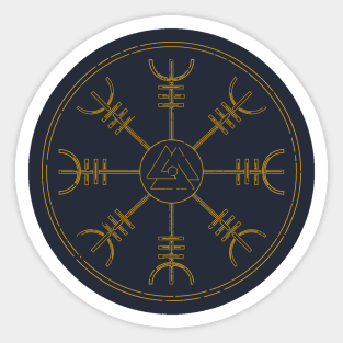 Aegishjalmur Helm of Awe Viking Nordic Runes Sticker